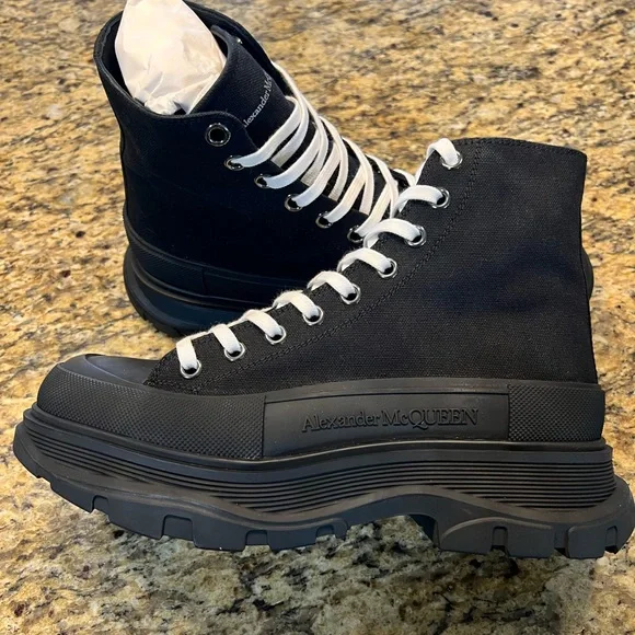 Alexander McQueen Black High-Top Sneakers
